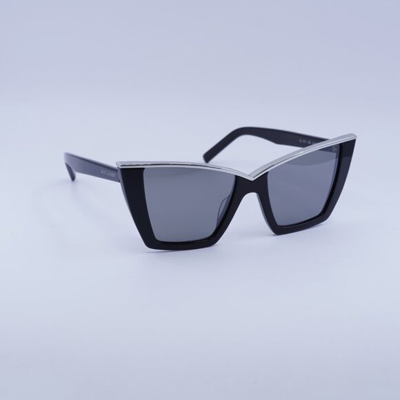 ?️ New Saint Laurent SL570 002 Sunglasses - Black Frame, Silver Mirror Lenses main image 7